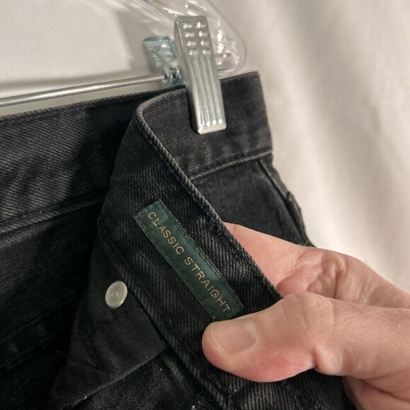 Lauren Ralph Lauren Jeans Women 10 Black Denim High Rise Button Zip Cotton Blend - Picture 6 of 10